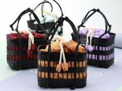 竹 かご 巾着 バッグ レディース 浴衣  全6色 kk-198