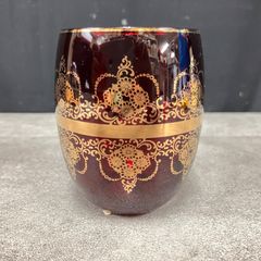 (0)◎1 ベネチアングラス ? 詳細不明 ロックグラス ガラス 工芸品 グラス 赤