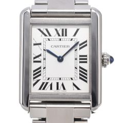 カルティエ CARTIER W5200013 タンクソロ シルバー クォーツ レディース 美品 保証書付き 腕時計 M#151078