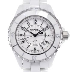 シャネル CHANEL H0968 J12 デイト ホワイトセラミック ホワイト クォーツ レディース 美品 腕時計 M#150774