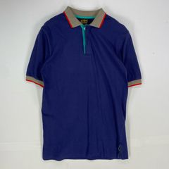 古着 80's/80年代 ヴィンテージ エディー・バウアー Eddie Bauer 半袖シャツ ポロシャツ L  ネイビー系 マルチカラー メンズ