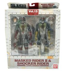 BANDAI S.I.C. VOL.15 仮面ライダー2号＆ニセライダーセット ショッカーライダー 2002年 当時物 箱潰れあり 可動フィギュア