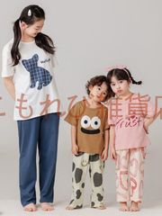 パジャマ キッズ 半袖 長ズボン 綿 子供 男の子 女の子 上下セット 子供パジャマ 半袖パジャマ 子供 子ども こども 子供服 子ども服 こども服 ルームウェア ジュニア 春 夏 男子 女子 男児 女児 部屋着 寝巻