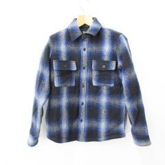 エディション Edition トゥモローランド ジャケット カバーオール シャツジャケット チェック 中綿キルト ウール 黒 青 ブラック ブルー F