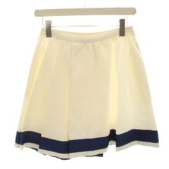 レッド ヴァレンティノ RED VALENTINO プリーツスカート フレアスカート ひざ丈 38 白 ホワイト /HN ■BM