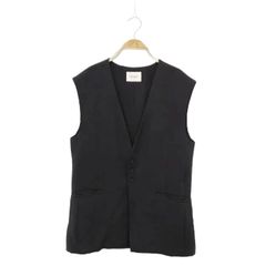 B&Y ユナイテッドアローズ BEAUTY&YOUTH ビューティー&ユース カラーレスジレ ベスト Vネック チャコールグレー /DO ■OS