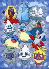 【中古】クリアファイル こおりタイプ集合 A4クリアファイル 「ポケットモンスター」 ポケモンセンター限定