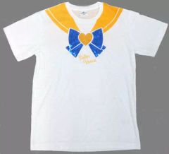 【中古】Tシャツ(キャラクター) セーラーヴィーナス Tシャツ(リボン) ホワイト ユニセックスMサイズ 「美少女戦士セーラームーン・ザ・ミラクル 4-D」 ユニバーサル・スタジオ・ジャパン限定