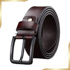 【新品】 [LTG] ビジネスベルト メンズ 本革 レザー ベルト メンズ シンプル 本皮 サイズ調整可能 130cm プレゼント ギフト 父の日 7987279 (ダークブラウン) [並行輸入品] 0