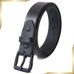 【新品】 [KOGUMA BELT] 日本製 黒が好き 栃木レザー の革を楽しむ スマート細みな本革ベルト アトリエブラック KGMCB-0007