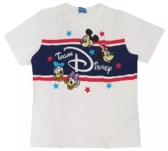 【中古】Tシャツ 集合(Team Disney/トリコロール) Tシャツ ホワイト Mサイズ 「ディズニー」 東京ディズニーリゾート限定