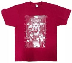 【中古】衣類 シェリン・バーガンディ＆三枝明那＆文野環 Tシャツ レッド Lサイズ 「バーチャルYouTuber にじさんじ 名探偵シェリン＆三枝 最初の事件～いなくなった文野環をさがせ!～」