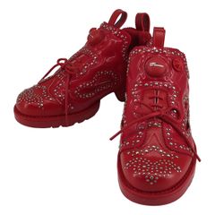 상태좋음 noir kei ninomiya 느와르 케이니노미야 × Reebok 스터드 스니커즈 3O-K101 24.0 레드 여성