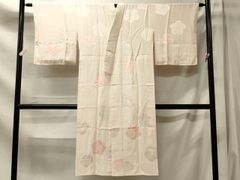 平和屋着物■長襦袢　袷　絞り　舞花文　正絹　逸品　CABN4512oy
