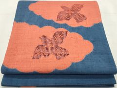 平和屋着物◎太鼓柄袋帯　紬地　飛鳥文　正絹　逸品　DABK8680cm