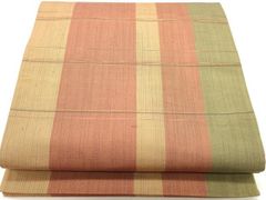 平和屋着物◎全通柄袋帯　縞　正絹　逸品　DABK8693cm