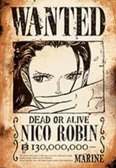 【中古】ポスター(アニメ) ニコ・ロビン 「ワンピース 手配書ポスター」 創刊50周年記念 週刊少年ジャンプ展 VOL.3グッズ