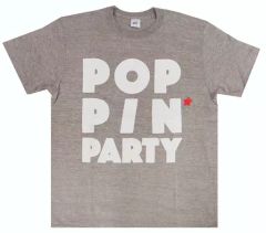 【中古】Tシャツ(キャラクター) Poppin’Party Tシャツ グレー Lサイズ 「BanG Dream! 4th☆LIVE Miracle PARTY 2017! at 日本武道館」