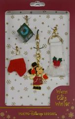 【中古】雑貨 ミッキーマウス Warm＆Cozy Winter ストラップセット 「ディズニー・クリスマス2017」 東京ディズニーリゾート限定