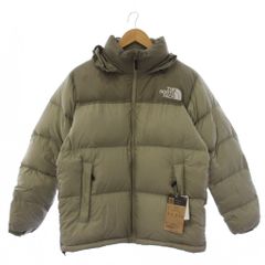 ザノースフェイス THE NORTH FACE Nuptse Jacket ダウンジャケット ジップアップ ロゴ刺繍 ナイロン M カーキ ND92335 /BM