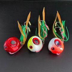250g×3　　タイラバ　B　フック付き　鯛ラバ　タイラバセット 真鯛 ヘッド 遊動式 ルアー タイラバ 　3色セット　人気カラー　グロー　蓄光　夜光