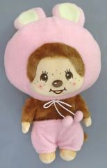 【中古】ぬいぐるみ うさぎさん(ピンク) BIGぬいぐるみ  「モンチッチ」