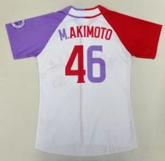 【中古】ポロシャツ・ワークシャツ(女性アイドル) 秋元真夏 個別ベースボールシャツ2019 ホワイト Sサイズ 乃木坂46オフィシャルウェブショップ予約限定