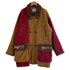 カステルバジャック CASTELBAJAC ジャケット ウール混 刺繍 レッド ブラウン 1 S相当