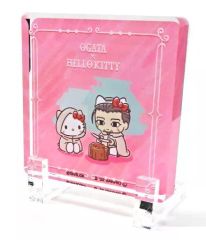 【中古】アクリルスタンド・アクリルパネル 尾形＆ハローキティ アクリルブロック 「ゴールデンカムイ×サンリオキャラクターズ」