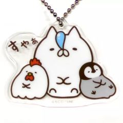 【中古】雑貨 ねこくん＆ぺんちゃん＆からあげくん 「ねこぺん日和 アクリルキーホルダー」 ローソン・Loppi・HMV＆BOOKS online限定
