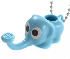 【中古】キーホルダー ライトブルー 「象ジョーロ ミニチュアフィギュアストラップ」