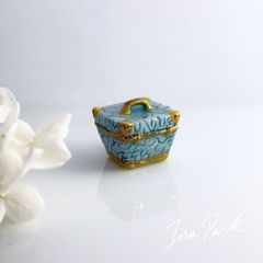 アタッシュケース　鞄　 バニティバッグ　フェーヴ　フェーブ　フランス製　ミニチュア　陶器　雑貨　置物