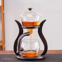 ティーポット ガラス 耐熱 湯呑み 茶こし 半自動ティーセット 茶器セット 煎茶道具 紅茶 緑茶 日本茶 中国茶 台湾茶 花茶 ほうじ茶 茶道具