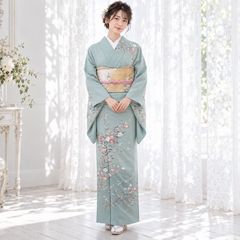 訪問着 4点フルセット銀座おおぎ屋　作家者　落款（着物・袋帯・帯締め・帯揚げ） 届いてすぐにご着用いただける、訪問着・袋帯・帯締め・帯揚げの華やかな4点セットです。