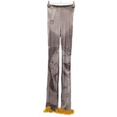 OTTOLINGER オットリンガー フェザーグラフィックレギンス グレー×パープル XS