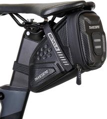 ☆新品☆自転車 サドルバッグ 防水 シートバッグ テールバッグ 1L容量 ロードバイク マウンテンバイク 折りたたみ 反射ロゴ付き 取り付け簡単 (black.) 5dcb7e7a