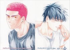 【中古】同人アクセサリー・小物系 【スラムダンク】A5イラストカードセット 流川楓＆桜木花道(あずま紅) 2024.1/むるいも