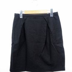 ヴェールダンス Vert Dense スカート ボトムス 台形 無地 シンプル ミニ ショート ウール 毛 M ブラック 黒 /MT39