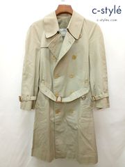 [人気] Aquascutum アクアスキュータム トレンチコート グレージュ系 綿100% ダブルブレスト レディース | ★ C530