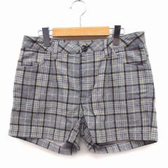 チャオパニック CIAOPANIC チェック柄 タック ショートパンツ ウールブレンド M グレー /FT48