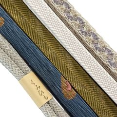 帯締め 優品 帯締め5本セット 灰色 正絹 和装小物  【中古】