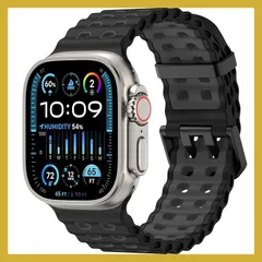 DONEGANI NO コンパチブル Apple Watch バンド アップルウォッチ Se Ultra 2 40mm 44mm 46mm 42mm 45mm 41mm 38mm 49mm シリーズ 10 9 8 7 6 5 4 3 スポーツ, シリコン, メ