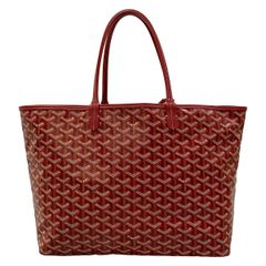 GOYARD(ゴヤール) トートバッグ美品 サンルイPM レッド×白×黒 レザー