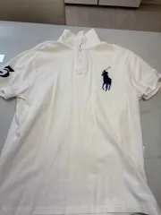 ポロ ラルフローレン 白 半袖 カラーTシャツ