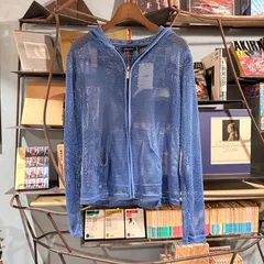 Catalina Blue Mesh Zip-Up Hoodie