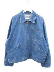 ニコアンド Niko and.. デニムジップジャケット ワークジャケット ブルー 青 L 25SS アウター