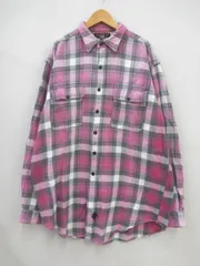 ★11341☆RRL ダブルアールエル ラルフローレン 90s 三ツ星タグ チェック ネルシャツ L