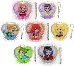 【中古】キーホルダー 全7種セット アクリルキーホルダー 「まるくじ プリティーシリーズ15周年 【プリティーリズム・レインボーライブ】」 小吉