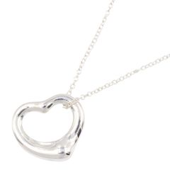 ティファニー TIFFANY＆CO ネックレス オープンハート ネックレス 首回40.5cm シルバー925 オープンハート ネックレス レディース Used A