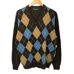 ブルックスブラザーズ BROOKS BROTHERS ラムズウール アーガイル Vネック ニット メンズ import：M 